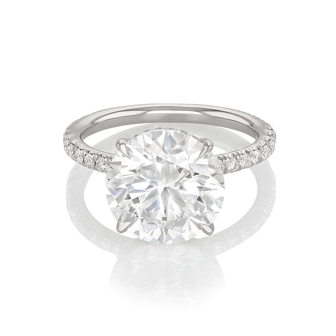 Hamilton Silhouette Collection Origin Platinum and 5.01 Total Weight Diamond Engagement Ring
