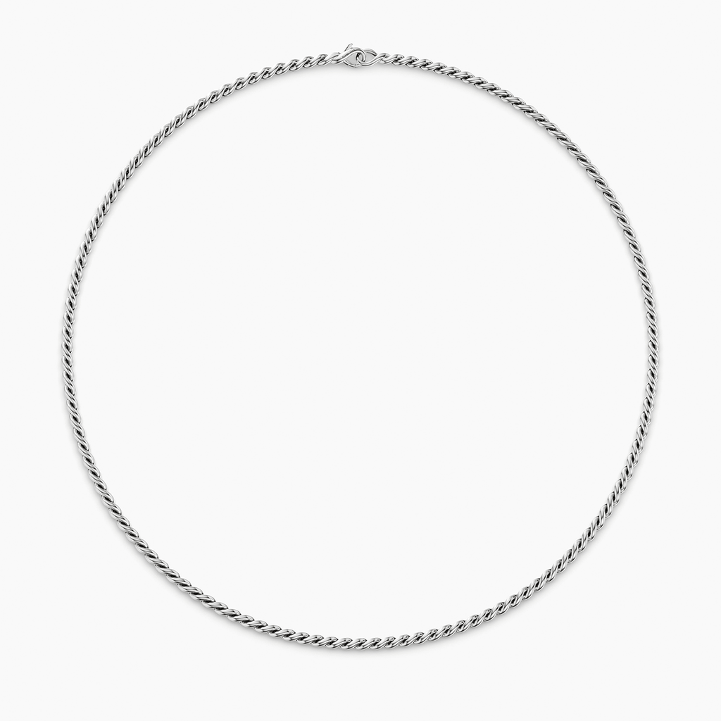 David Yurman Sculpted Cable Chain Necklace Sterling Silver 22 Inch