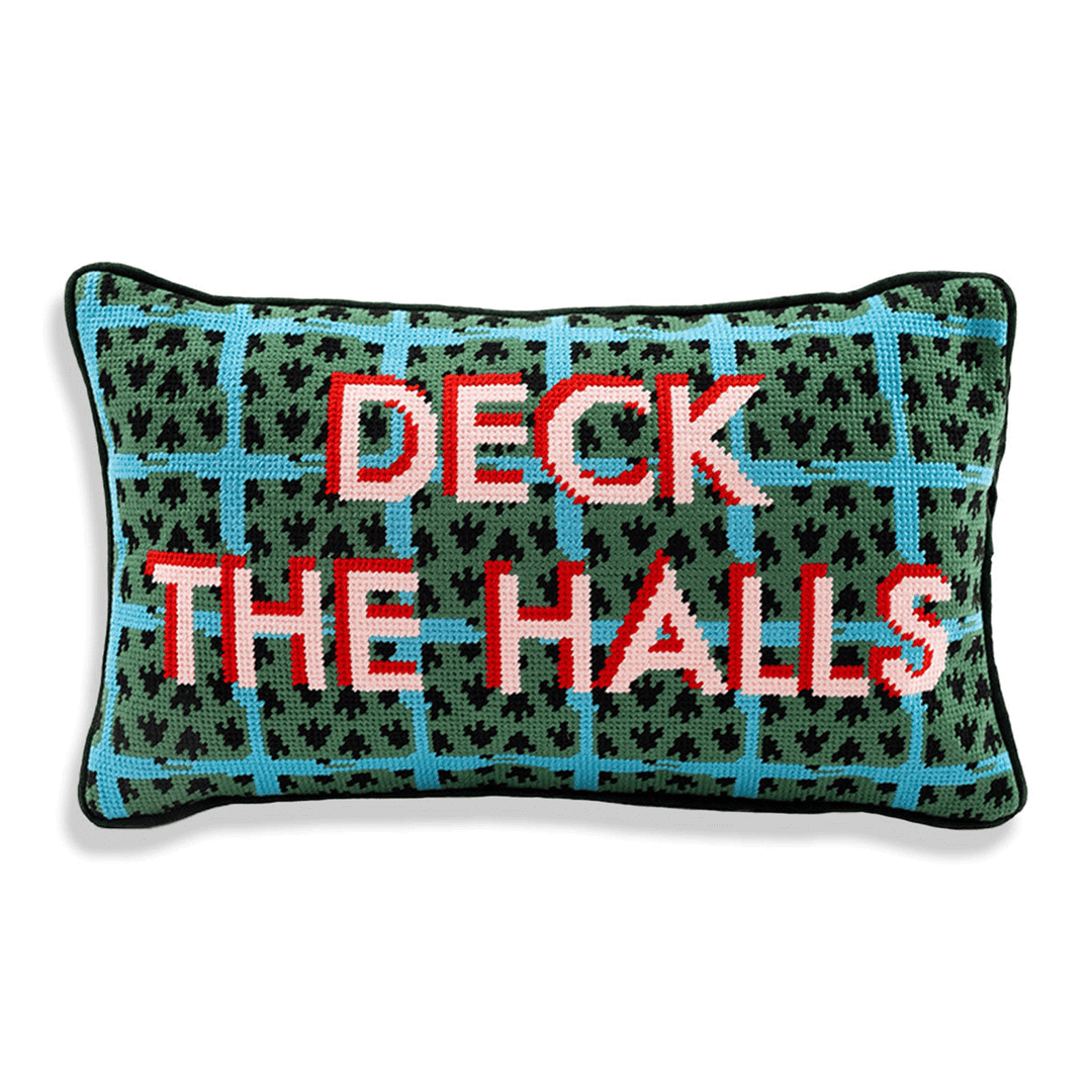 Deck The Halls Needlepoint Pillow