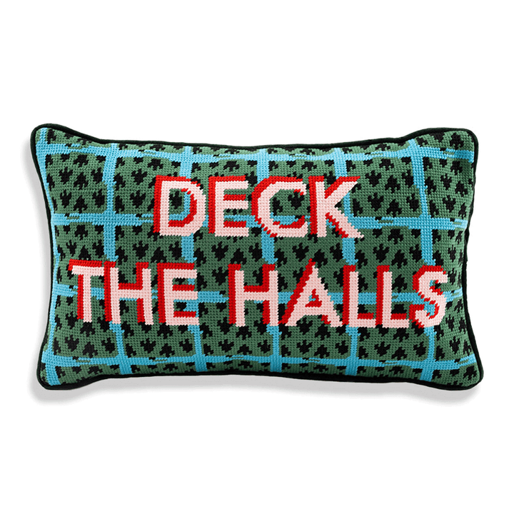Deck The Halls Needlepoint Pillow