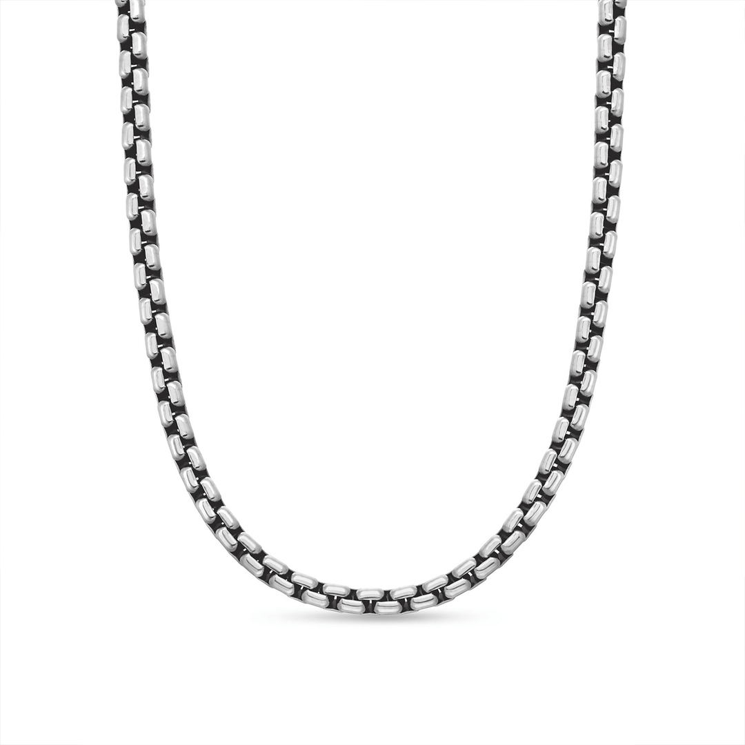 David Yurman Box Chain Necklace Sterling Silver, 4.8mm 18 Inches