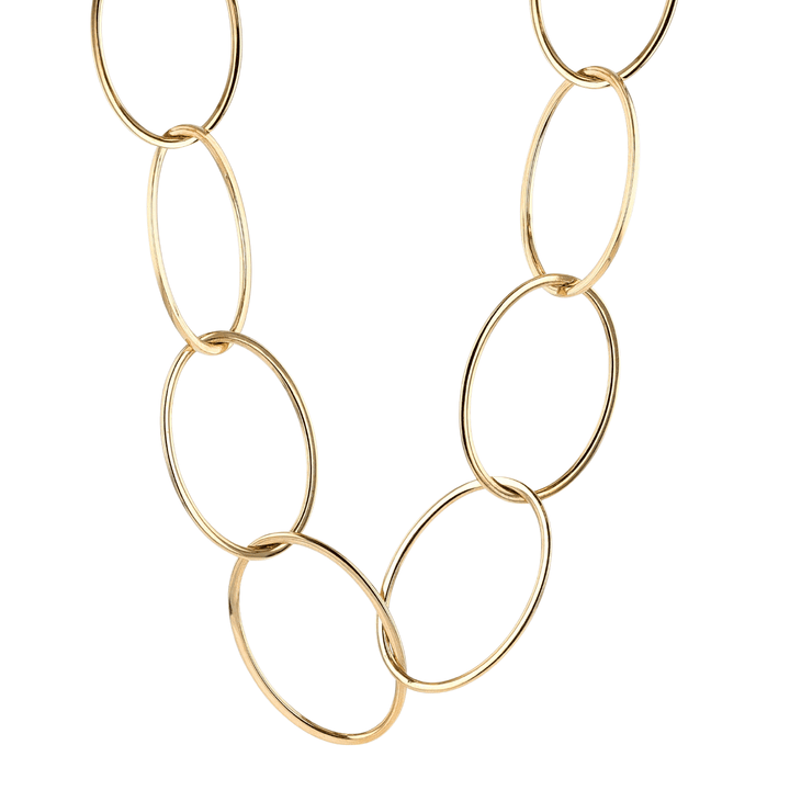 Hamilton Collection 14k Yellow Gold 25 Inch Large Oval Link Necklace