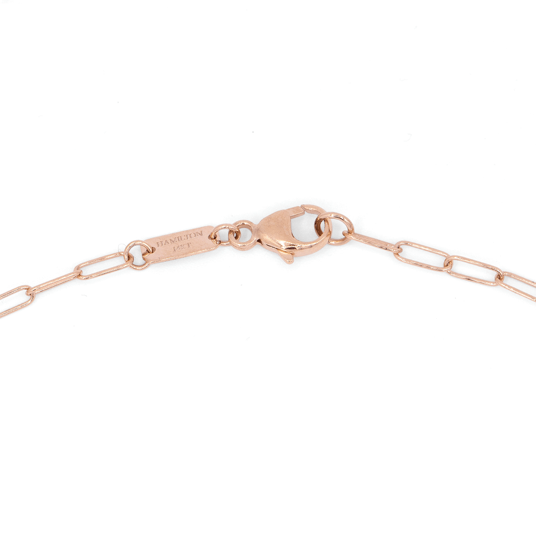 Hamilton Collection 14k Rose Recycled Gold Extra Small 2.2mm Long Link Chain 18 Inch Necklace