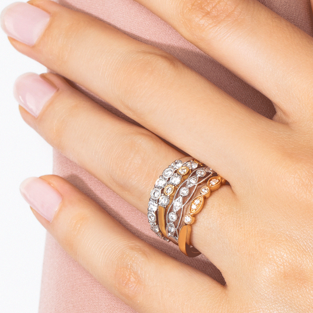 Heritage 18k Yellow Gold and .50 Total Weight Diamond Band