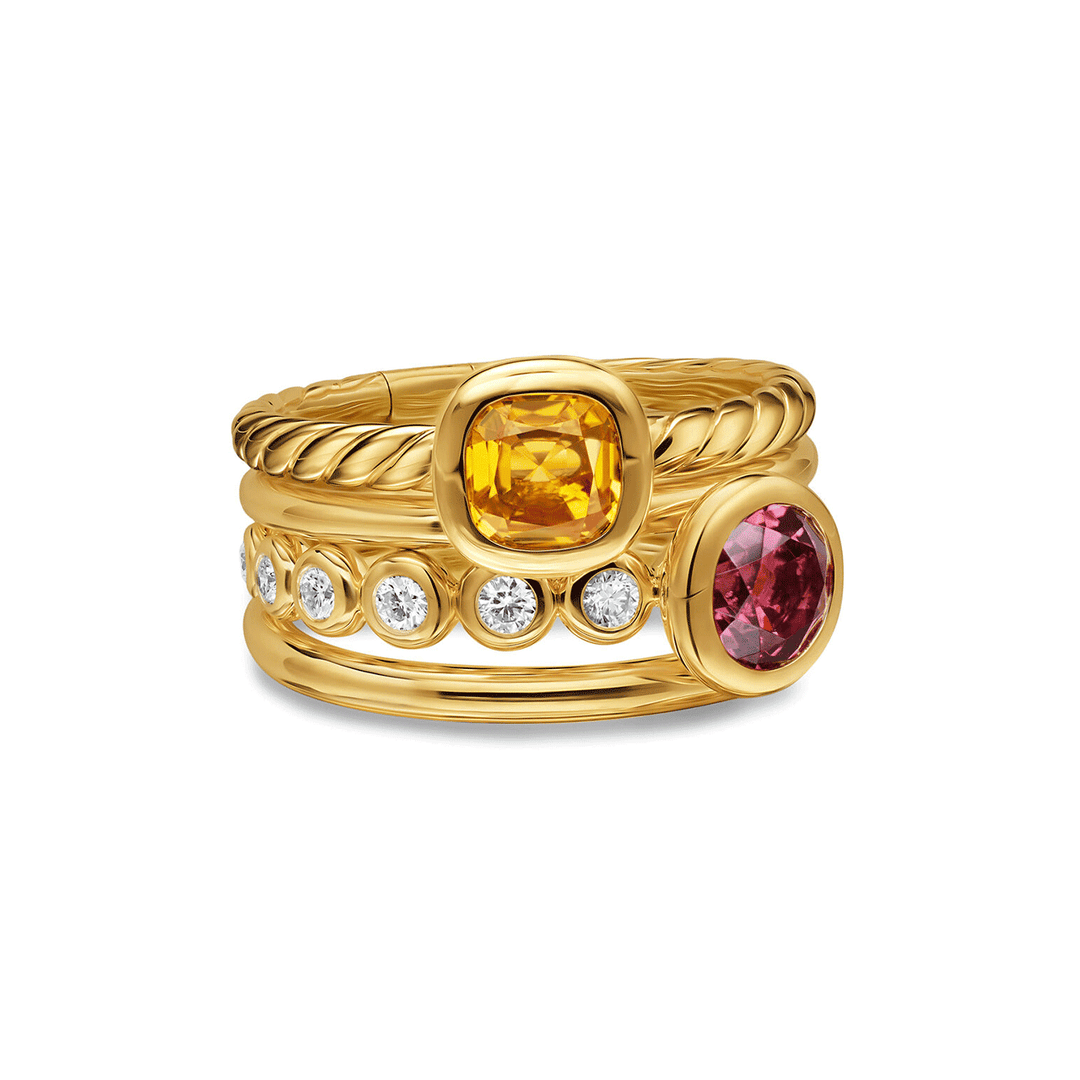 David Yurman DY Mercer® Color Stone Multi Row Ring Size 7