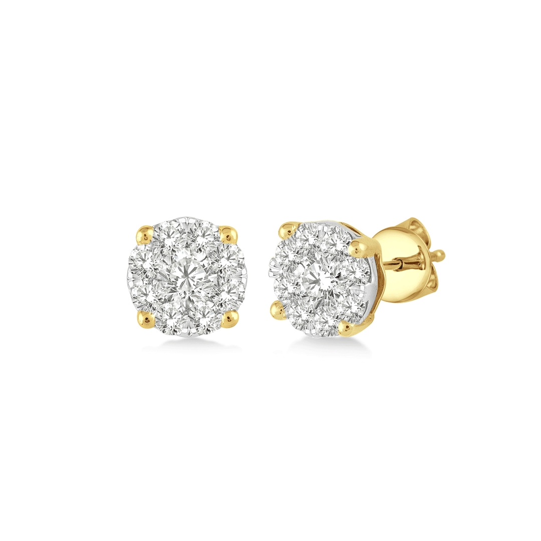 Celestrial 14k Yellow Gold and .35ct Diamond Earrings