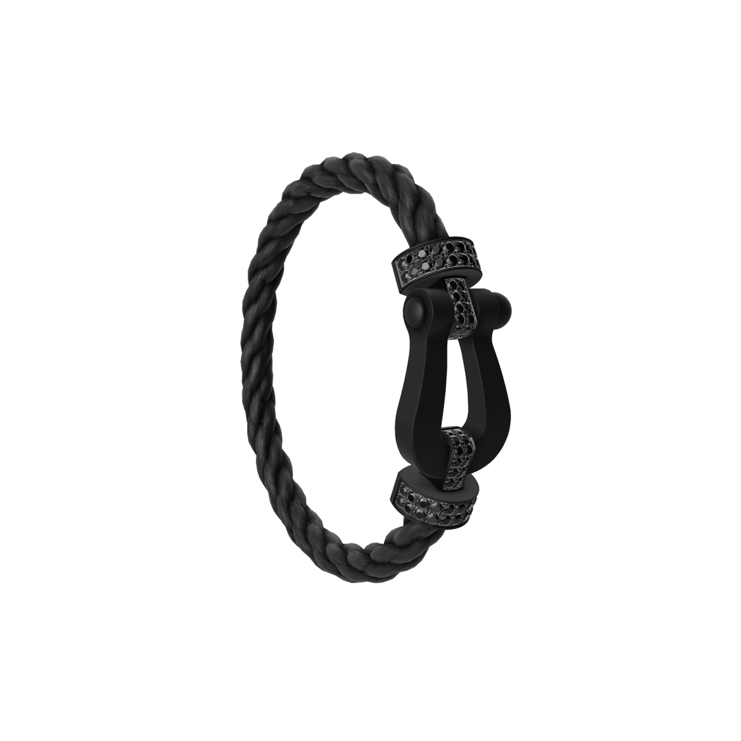 Fred FORCE 10 Black Cable Titanium Black Diamonds EXLG Buckle, Exclusively at Hamilton Jewelers