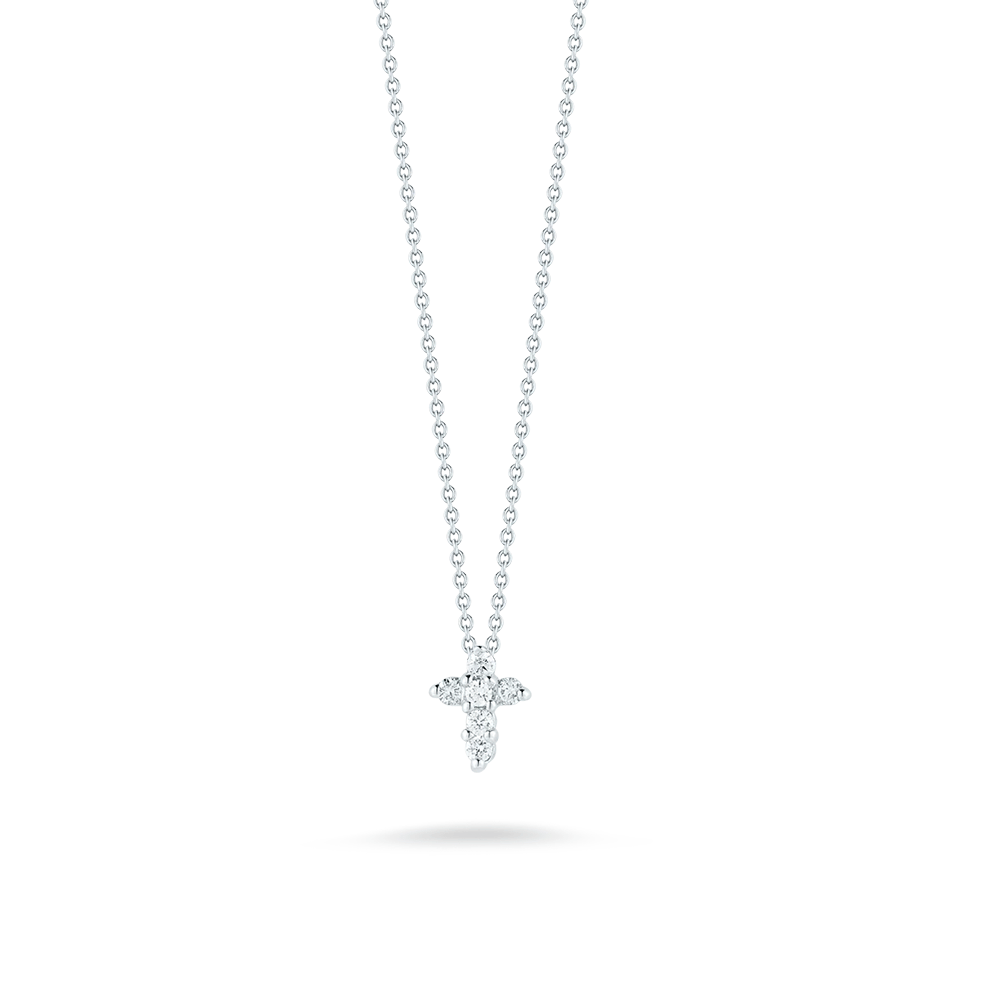 Roberto Coin Tiny Treasures Diamond Baby Cross Pendant