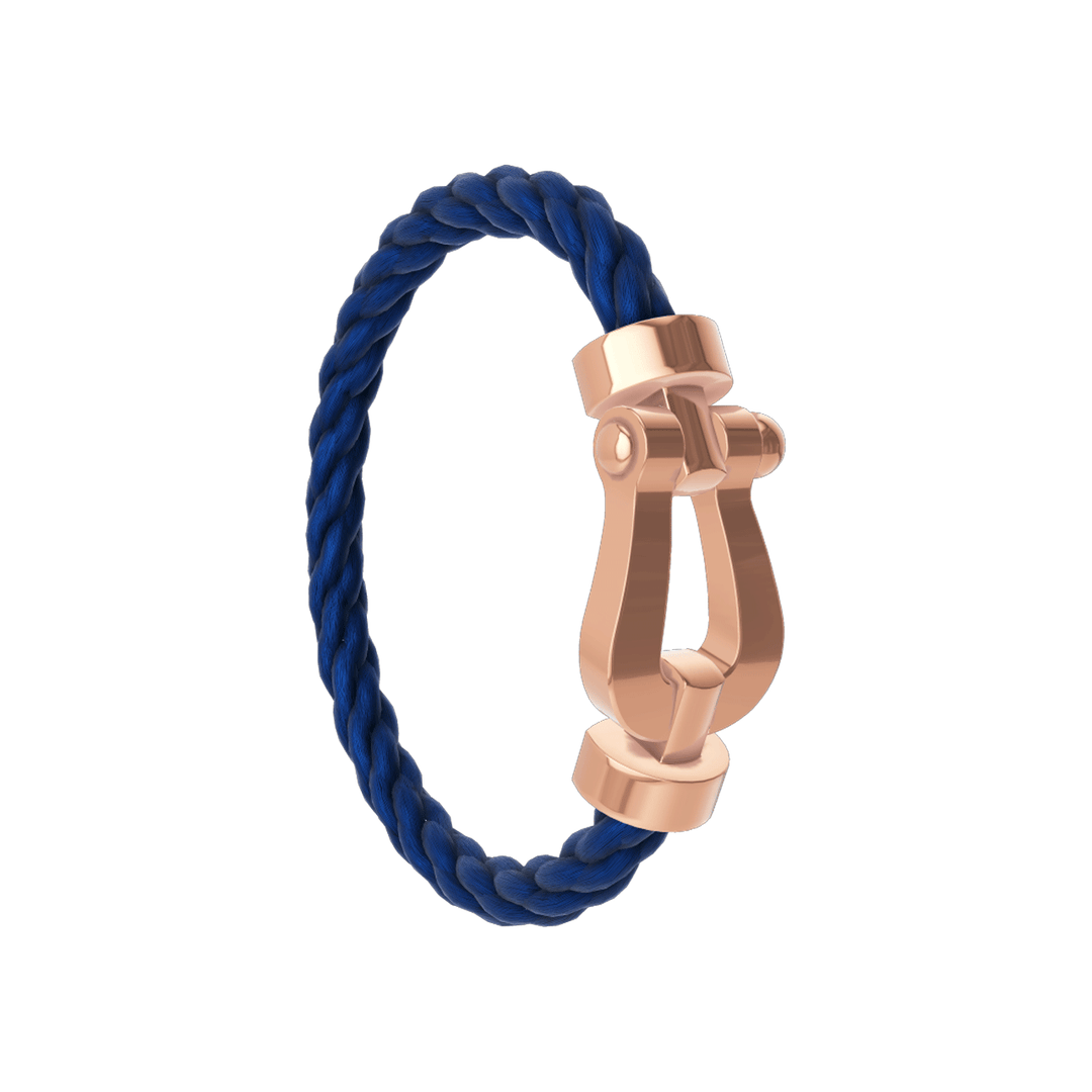FRED Force 10 Navy Cable with 18k Rose Gold Extra LG Buckle, Exclusively at Hamilton Jewelers