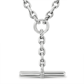 David Yurman DY Mercer® Petite Toggle Chain Necklace Sterling Silver with Diamonds, 4.5mm