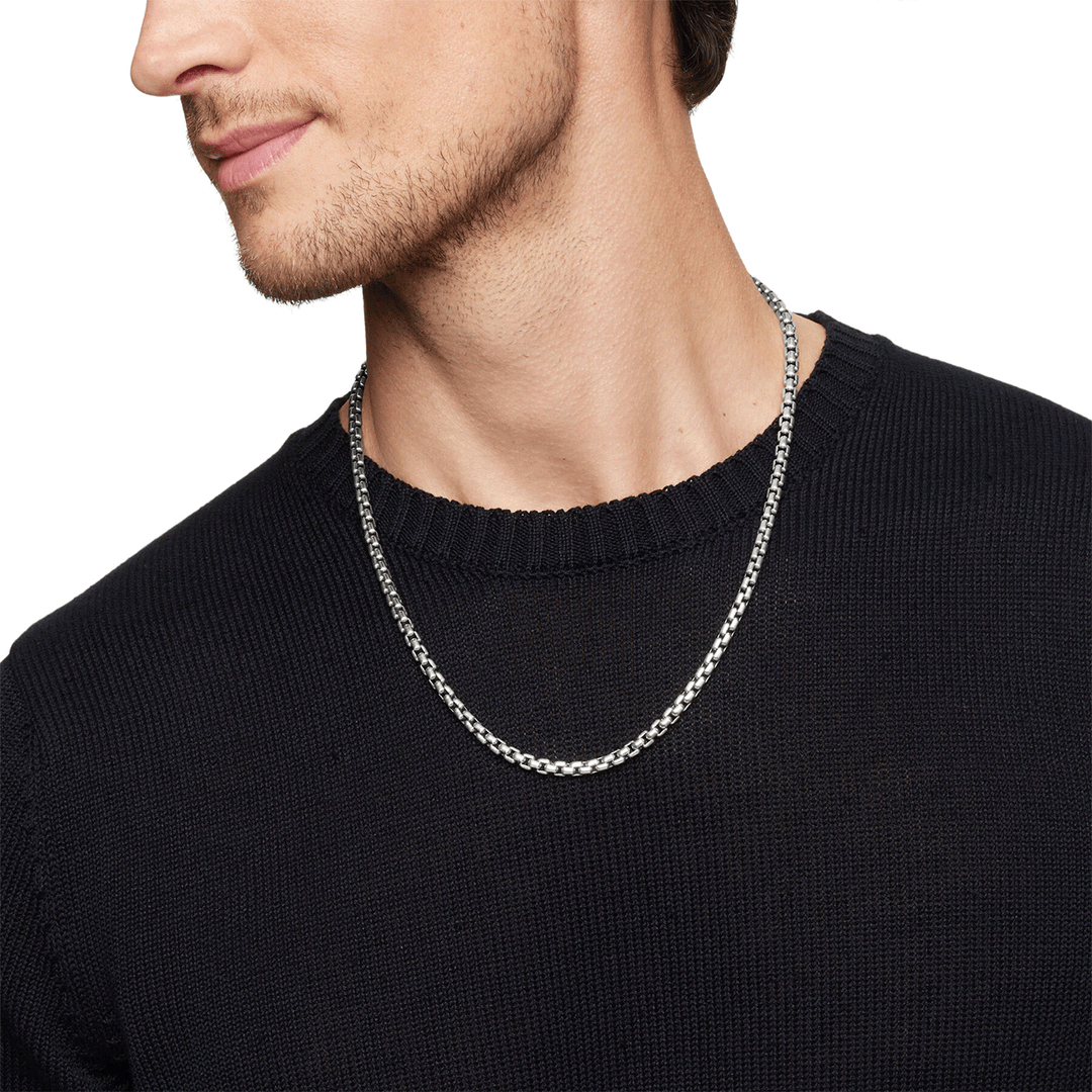 David Yurman Box Chain Necklace Sterling Silver, 4.8mm