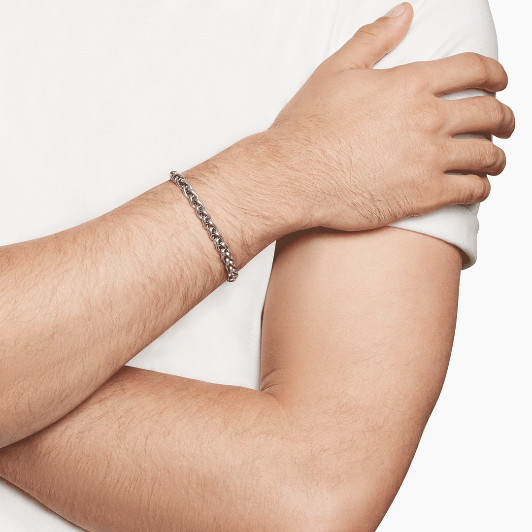 David Yurman Wheat Chain Bracelet Sterling Silver, 6mm