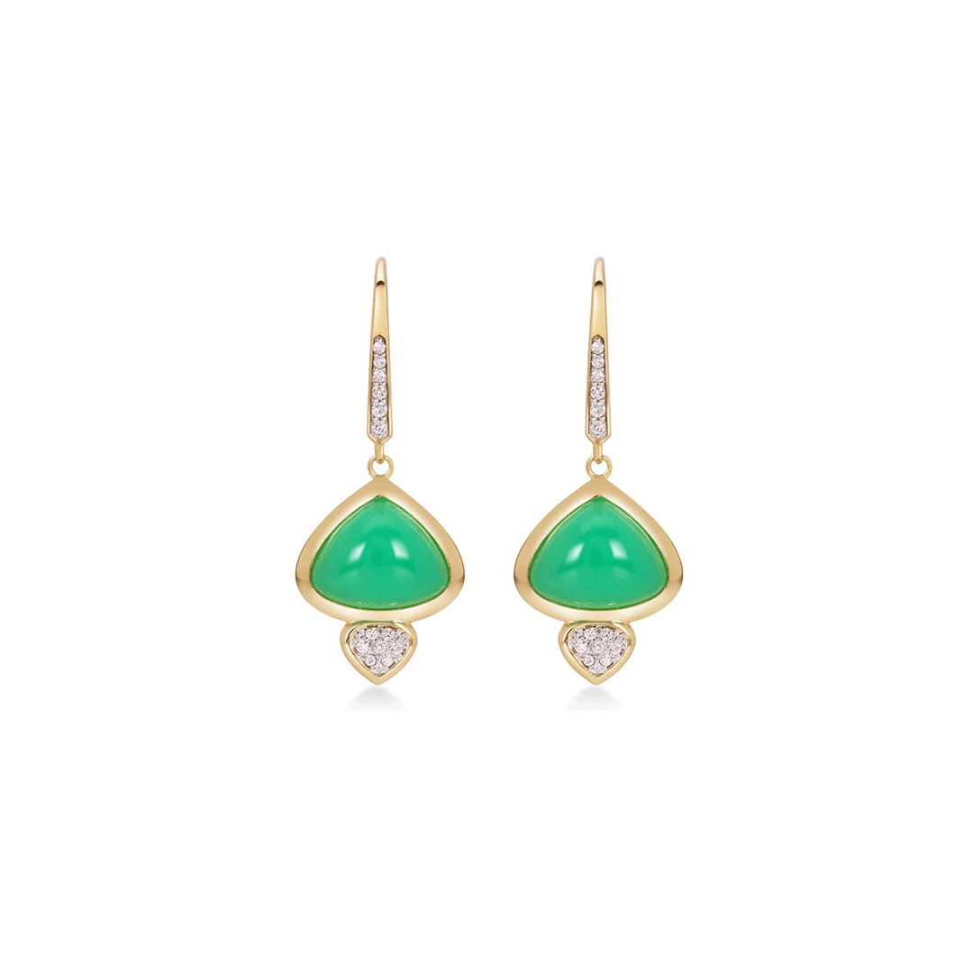 Marina B Trisolina French Wire Earrings with Chrysoprase