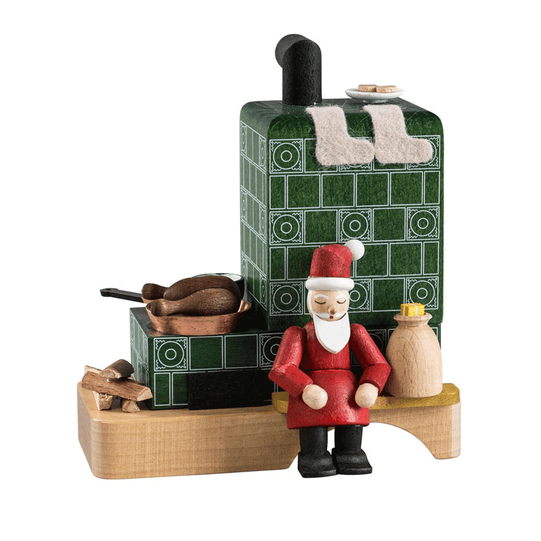 Richard Glaesser Incense Burner Smoke Stove with Santa Claus