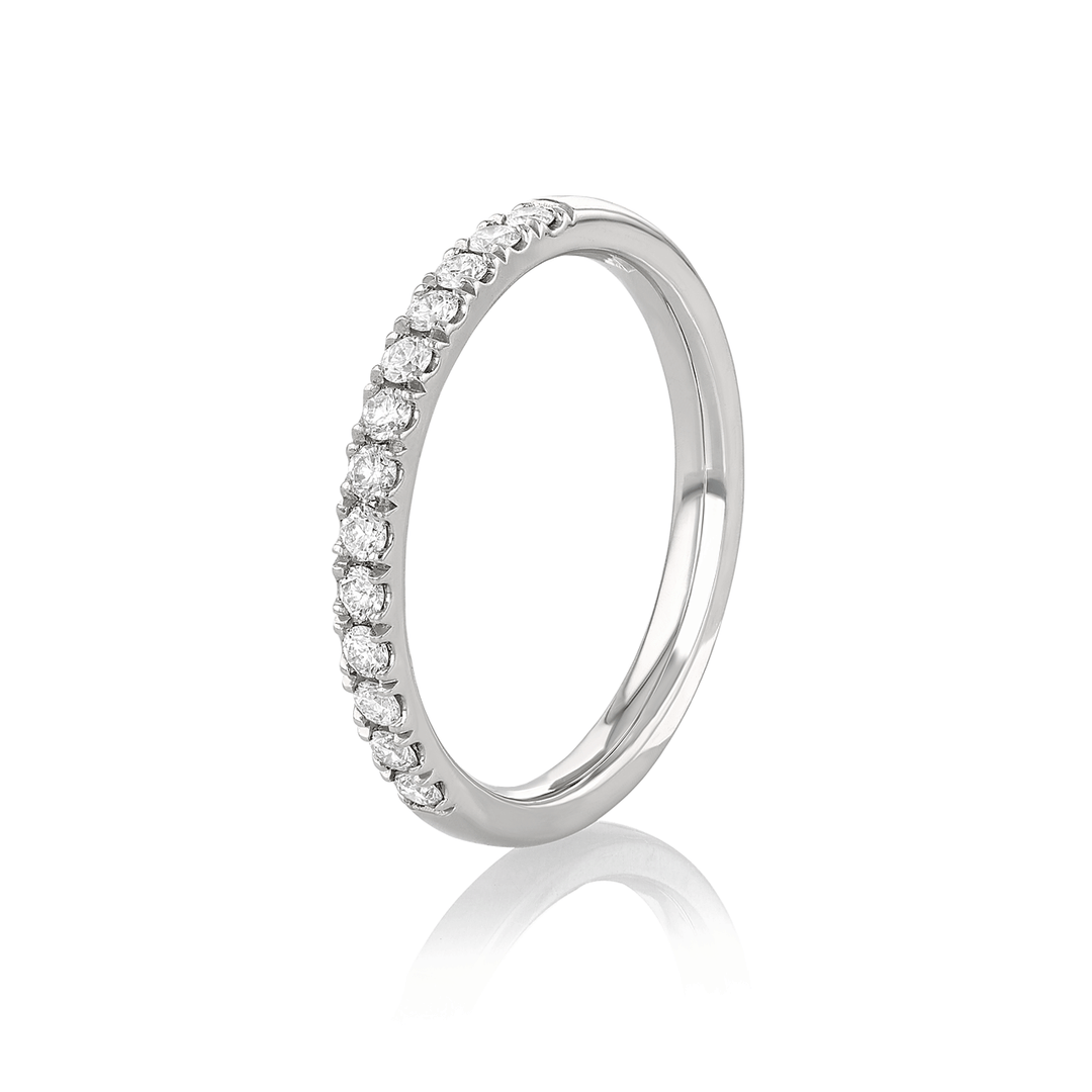 Hamilton Lisette Collection Platinum and 0.25 Total Weight Diamond Half Way Band