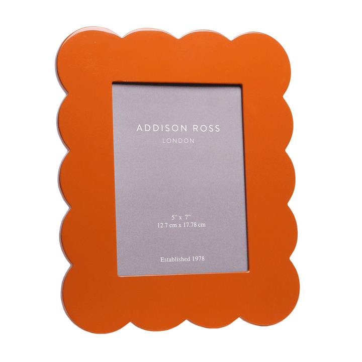 Orange Scalloped Lacquer 5 x 7 Frame