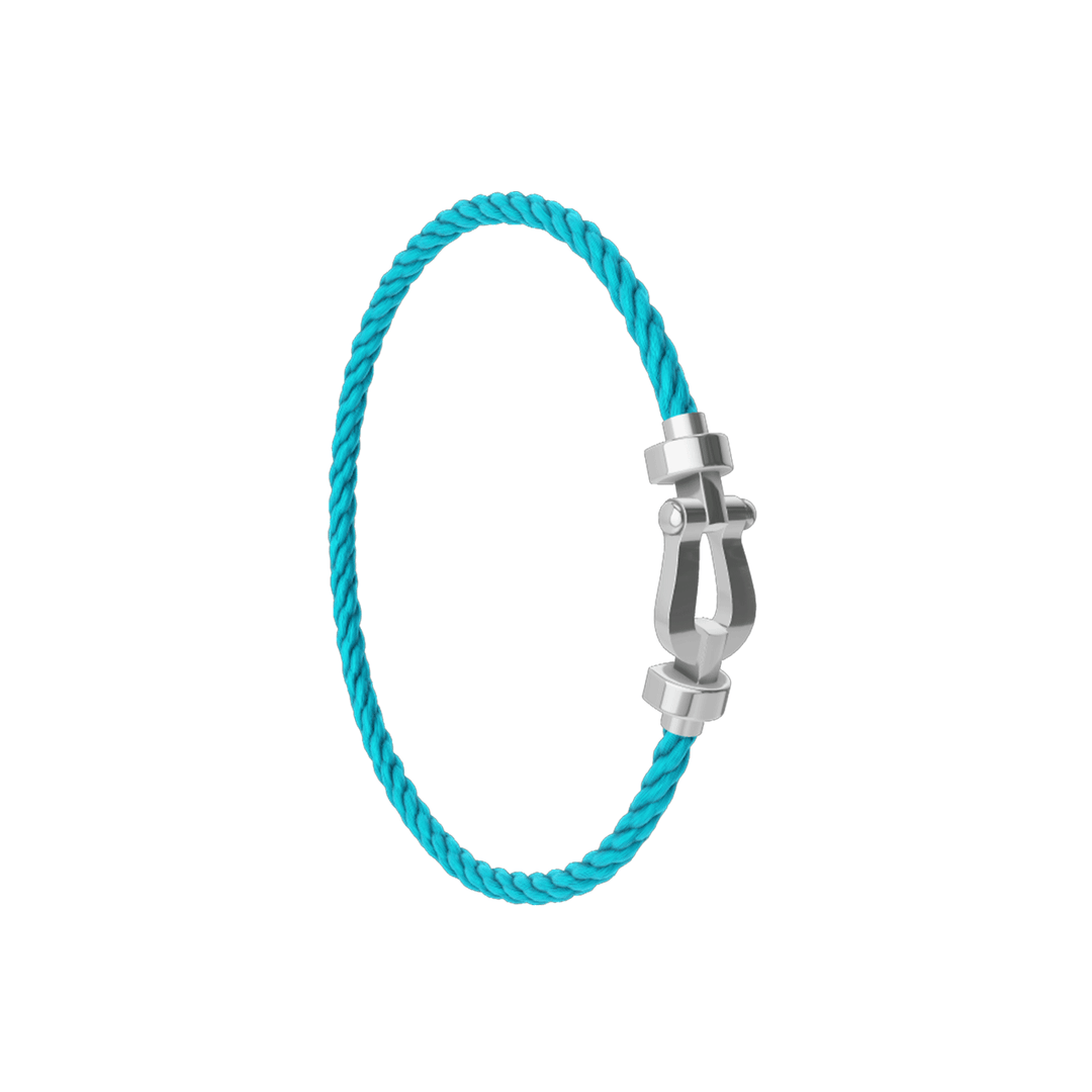 FRED Turquoise Cable Bracelet with 18k White LG Buckle, Exclusively at Hamilton Jewelers