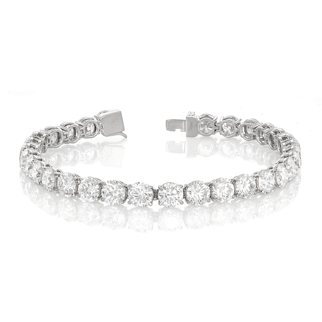 Hamilton Origin Collection Platinum and 18.94 Total Weight Diamond Line Bracelet