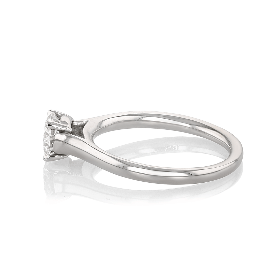 18k White Gold and 0.71 Total Weight Diamond Engagement Ring