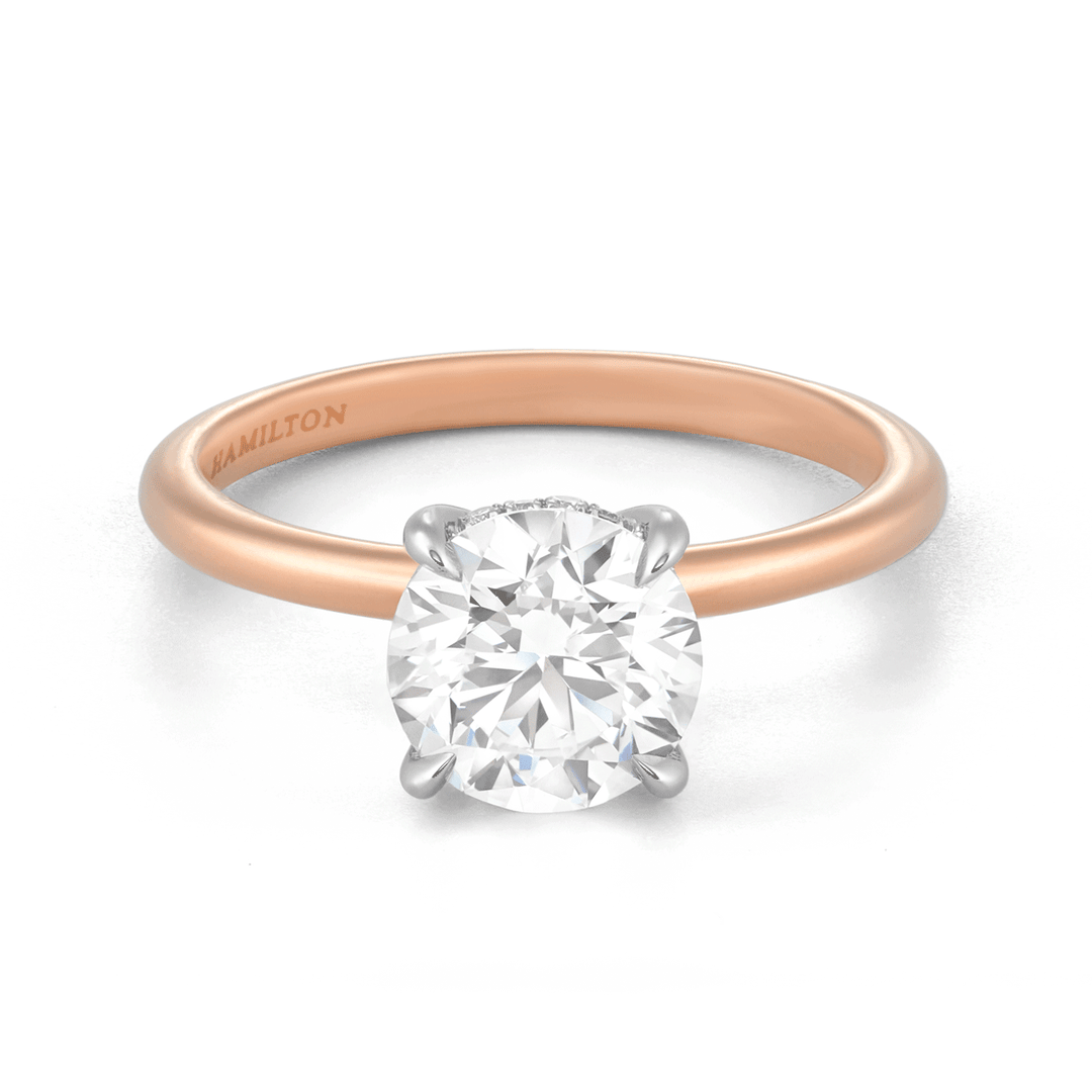 Hamilton Silhouette Collection 18k Rose Gold and Diamond Mounting Ring