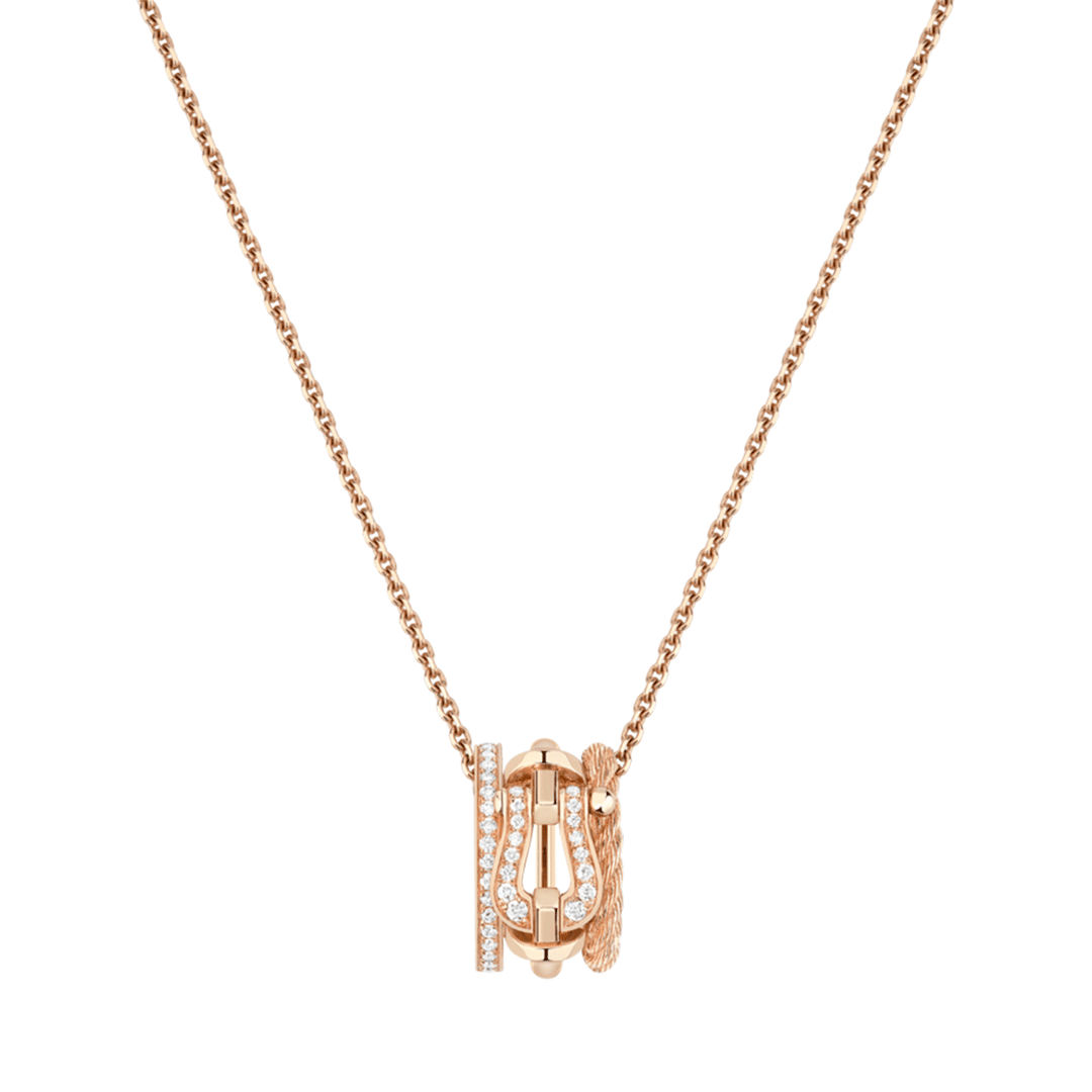 FRED Force 10 Rise 18k Rose Gold and Diamond Necklace