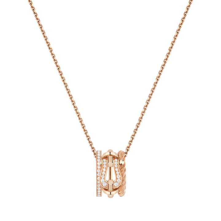 FRED Force 10 Rise 18k Rose Gold and Diamond Necklace