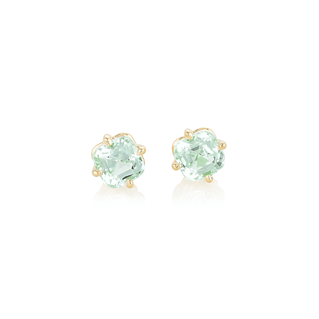 Hamilton Caroline Collection 18k Yellow Gold and Mint Tourmaline Stud Earrings
