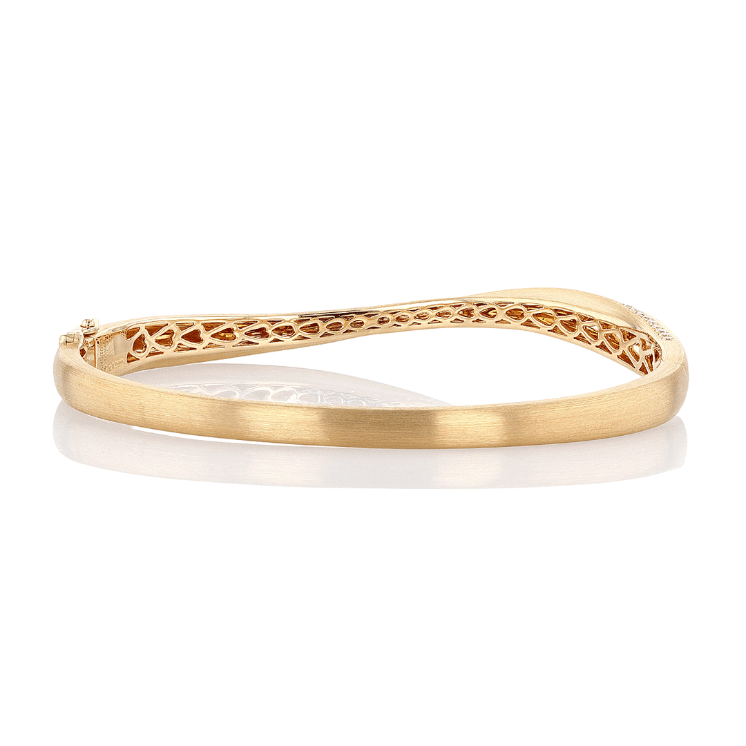 18k Yellow Gold and Diamond .50 Total Weight Bracelet