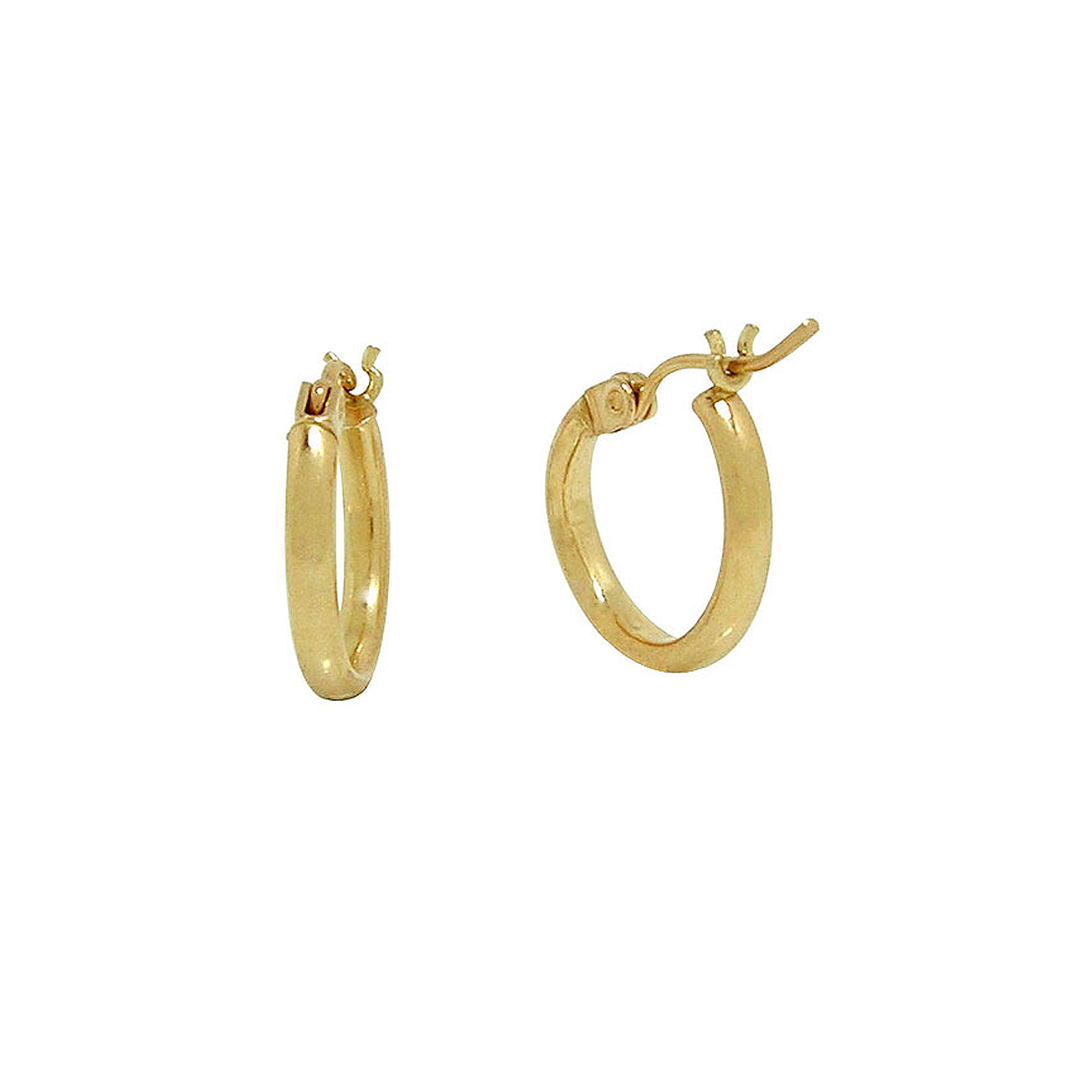 14k Gold Snap Hoop Earrings