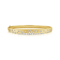 14k Yellow Gold and Scattered Diamond Bangle Bracelet