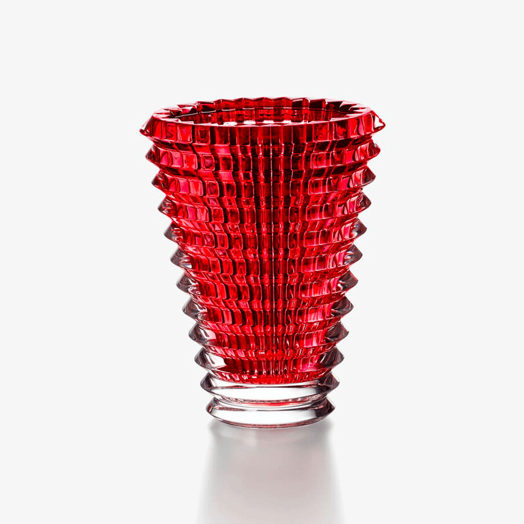 Baccarat Eye Oval Vase Red