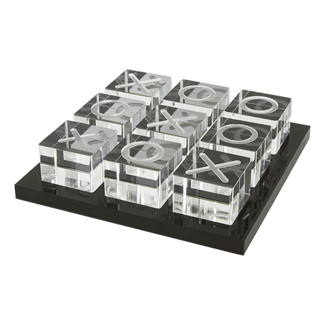 Black Acrylic Tic Tac Toe Set