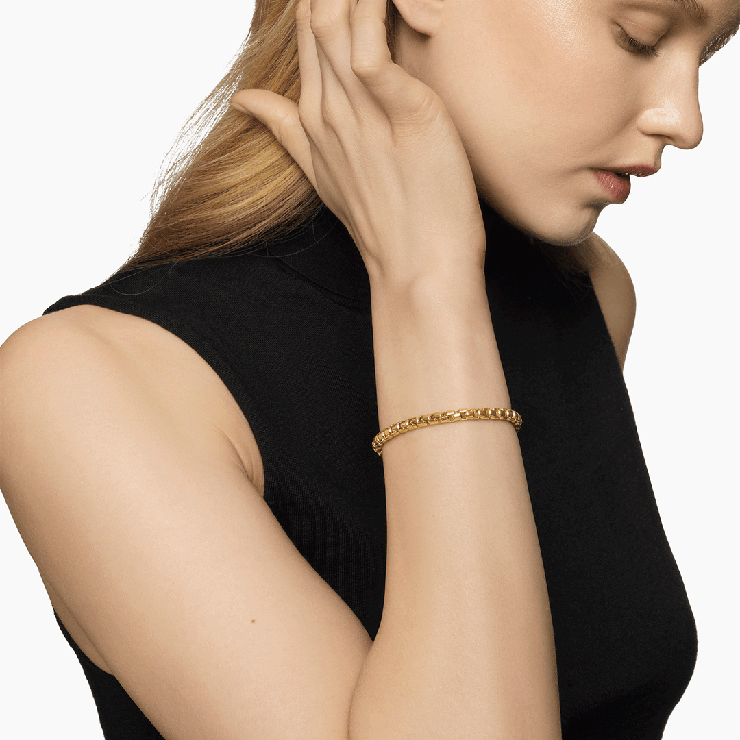 David Yurman Bel Aire Chain Bracelet in 18k Yellow Gold, 5.2mm