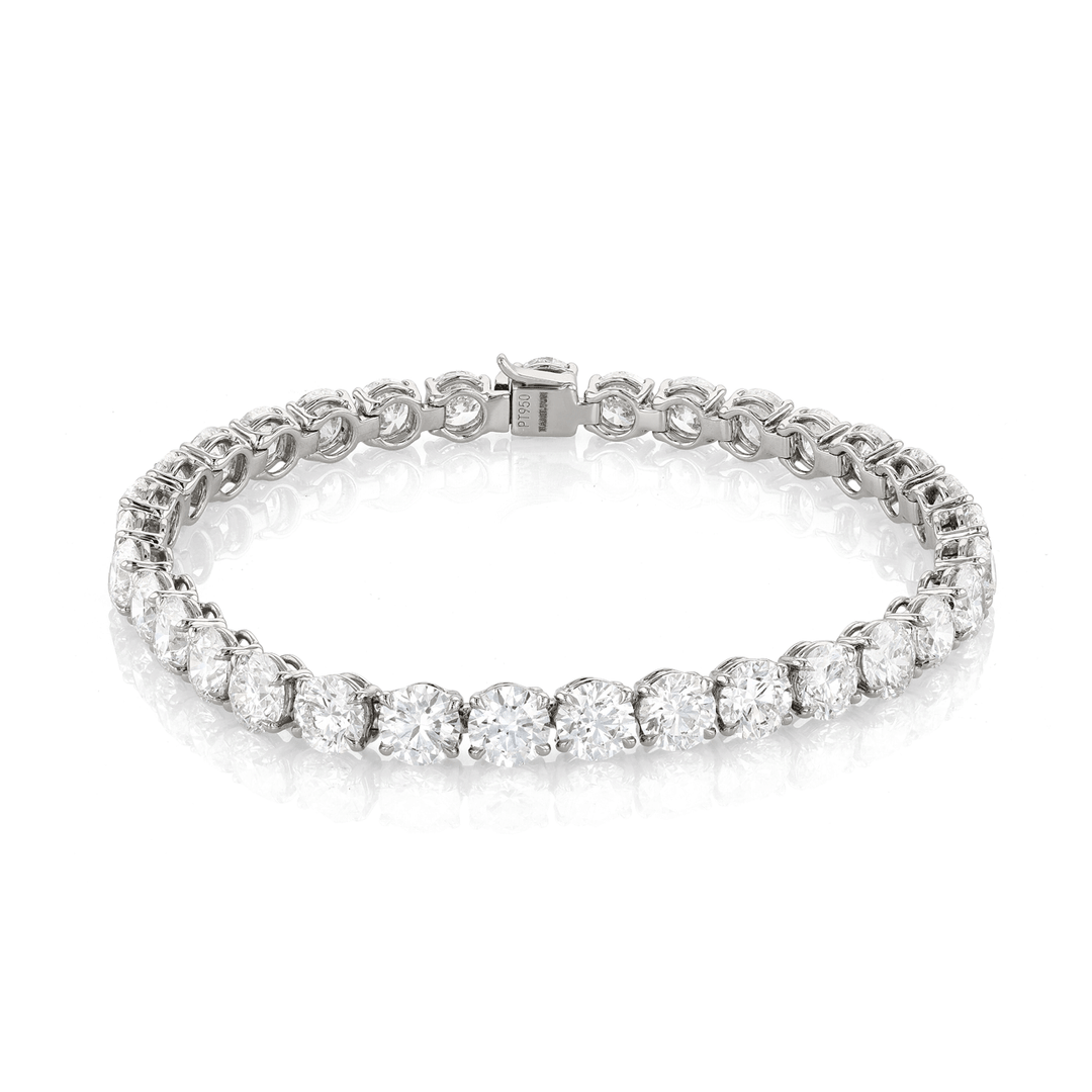 Hamilton Line Collection Platinum and 17.15 Total Weight Diamond Line Bracelet