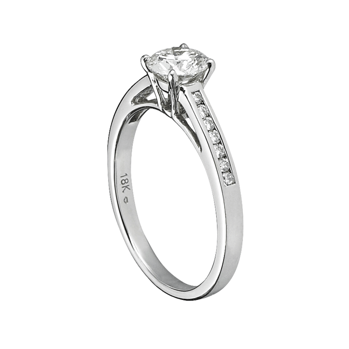 Hamilton Duet 18k White Gold Channel Set Ring