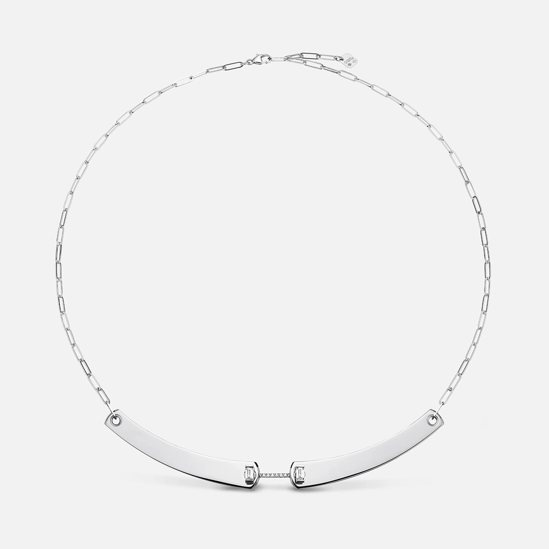 Nouvel Heritage 18k White Gold Dinner Date Mood Necklace