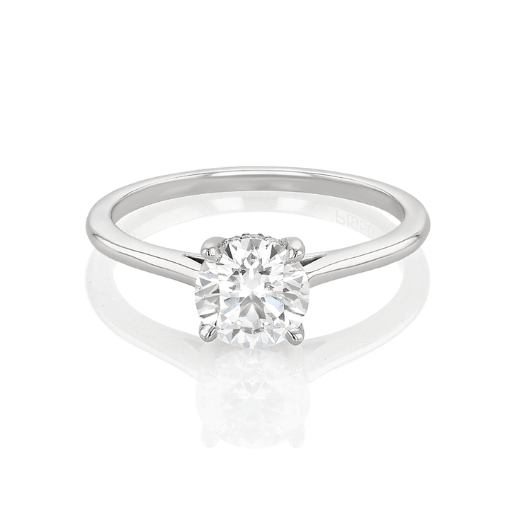 Hamilton Silhouette Collection Platinum and 1.00 Total Weight Diamond Engagement Ring