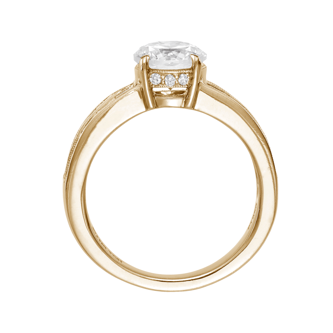 Hamilton 1912 Collection 18k Yellow Gold and 0.46 Total Weight Diamond Engagement Mounting Ring