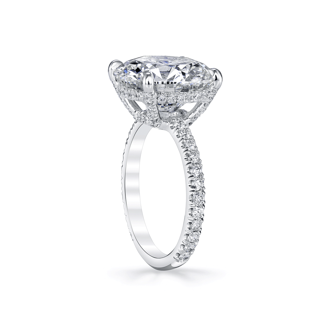 Hamilton Private Reserve Collection Platinum and Round Diamond 7.85 Total Weight Engagement Ring