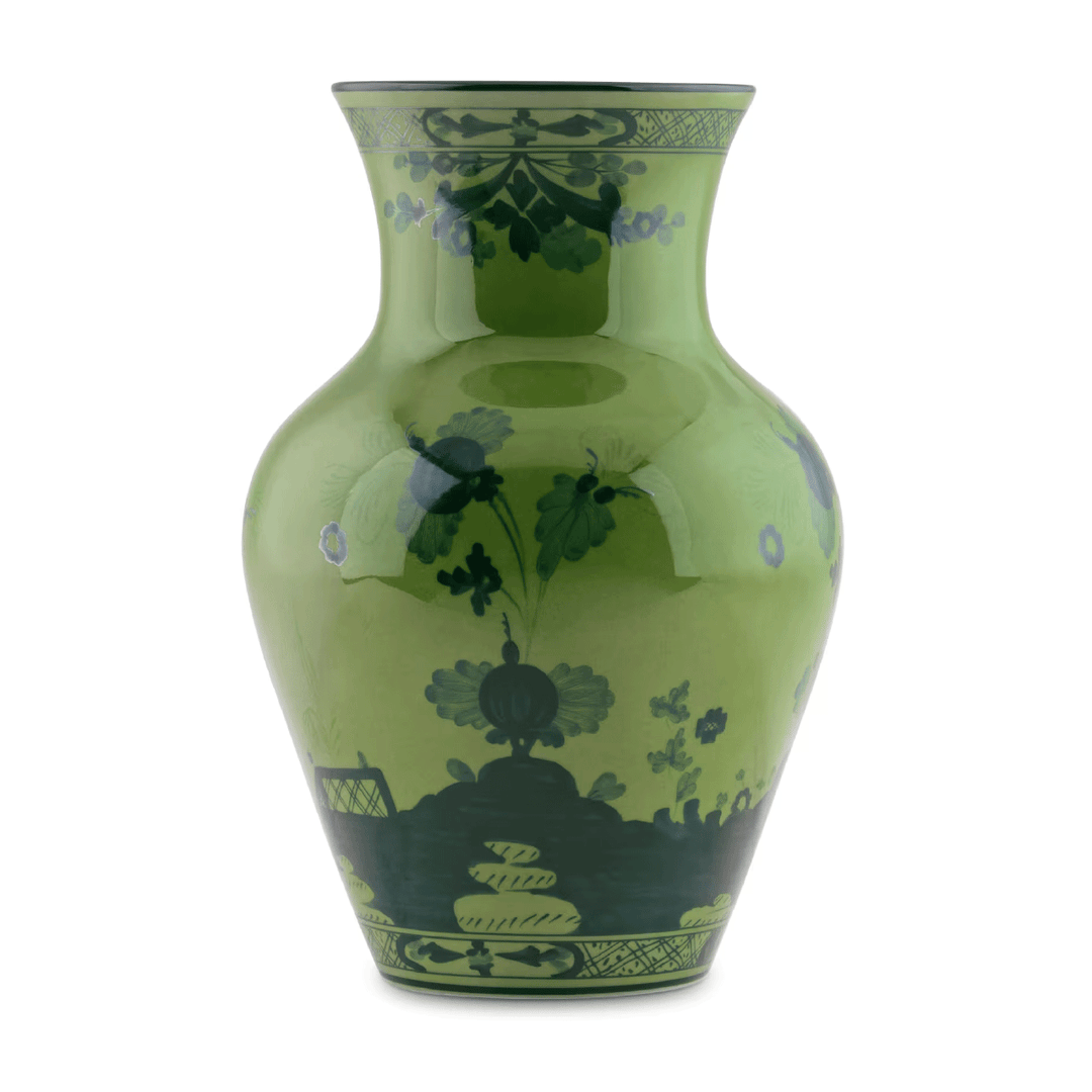 Ginori 1735 Small Potiche Vase Oriente Italiano Iris