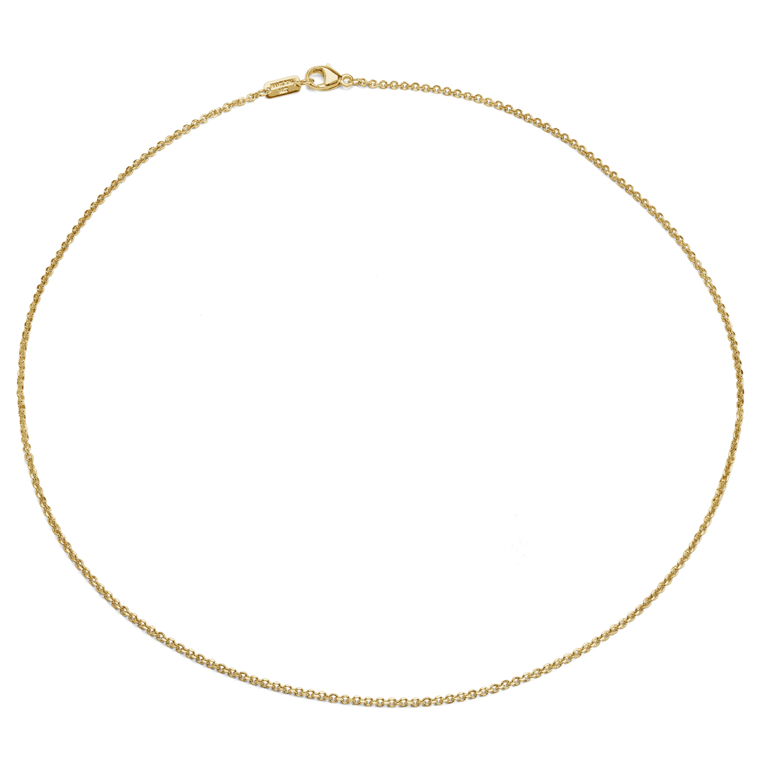 Mercer 14k Yellow Recycled Gold 1.5mm Cable 16 Inch Necklace