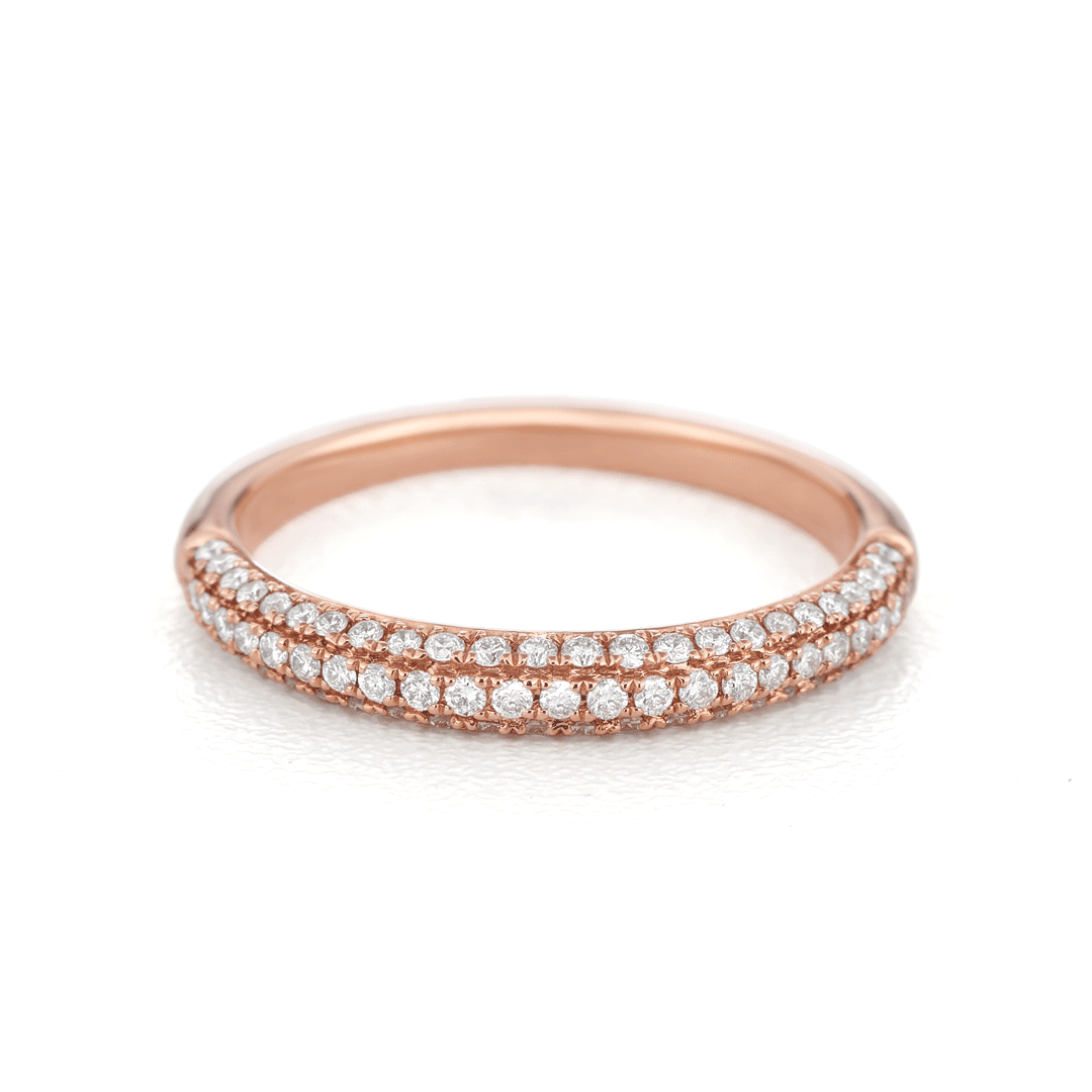 Hamilton Grace Collection 18k Rose Gold and 0.32 Total Weight Diamond Band