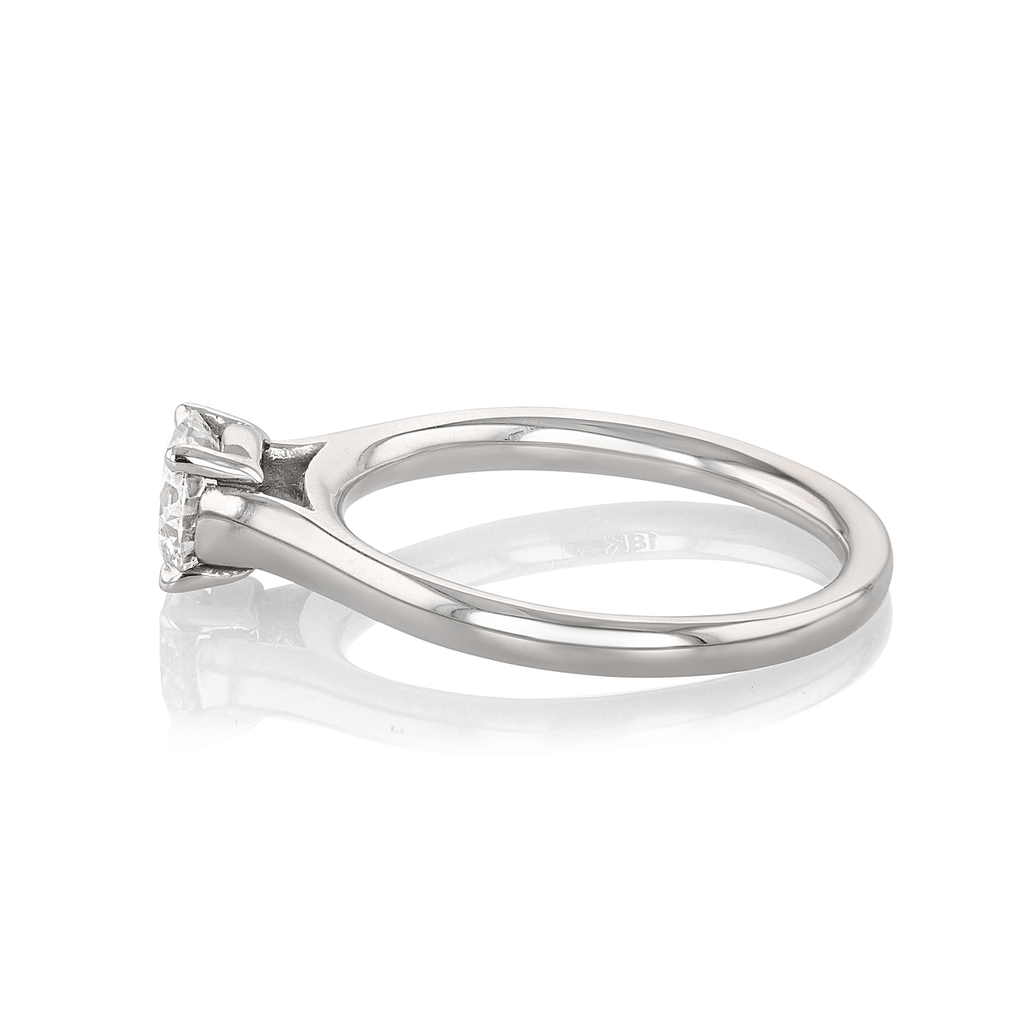 18k White Gold and 0.71 Total Weight Diamond Engagement Ring