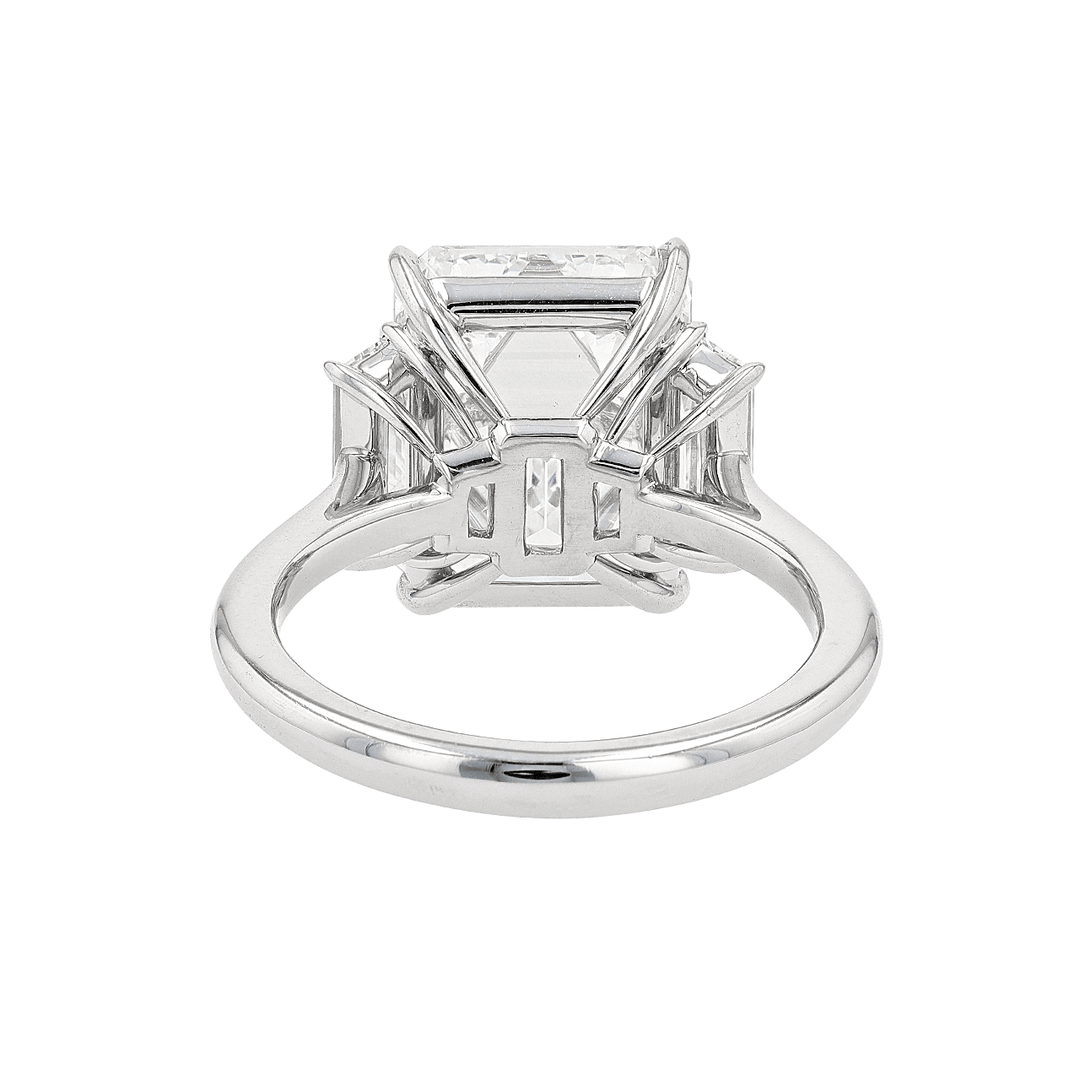 Hamilton Private Reserve Collection Platinum and Emerald Cut Diamond 7.06 Total Weight Ring
