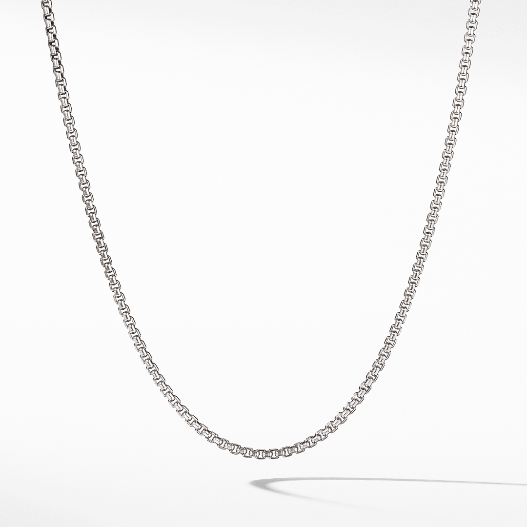 David Yurman Box Chain Necklace Sterling Silver with 14k Yellow Gold Accent, 2.7mm