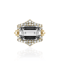Goshwara 18k Yellow Gold and Rock Crystal Diamond Ring