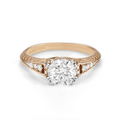 Hamilton 1912 Collection  18k Rose Gold and 0.26 Total Weight Diamond Engagement Mounting Ring