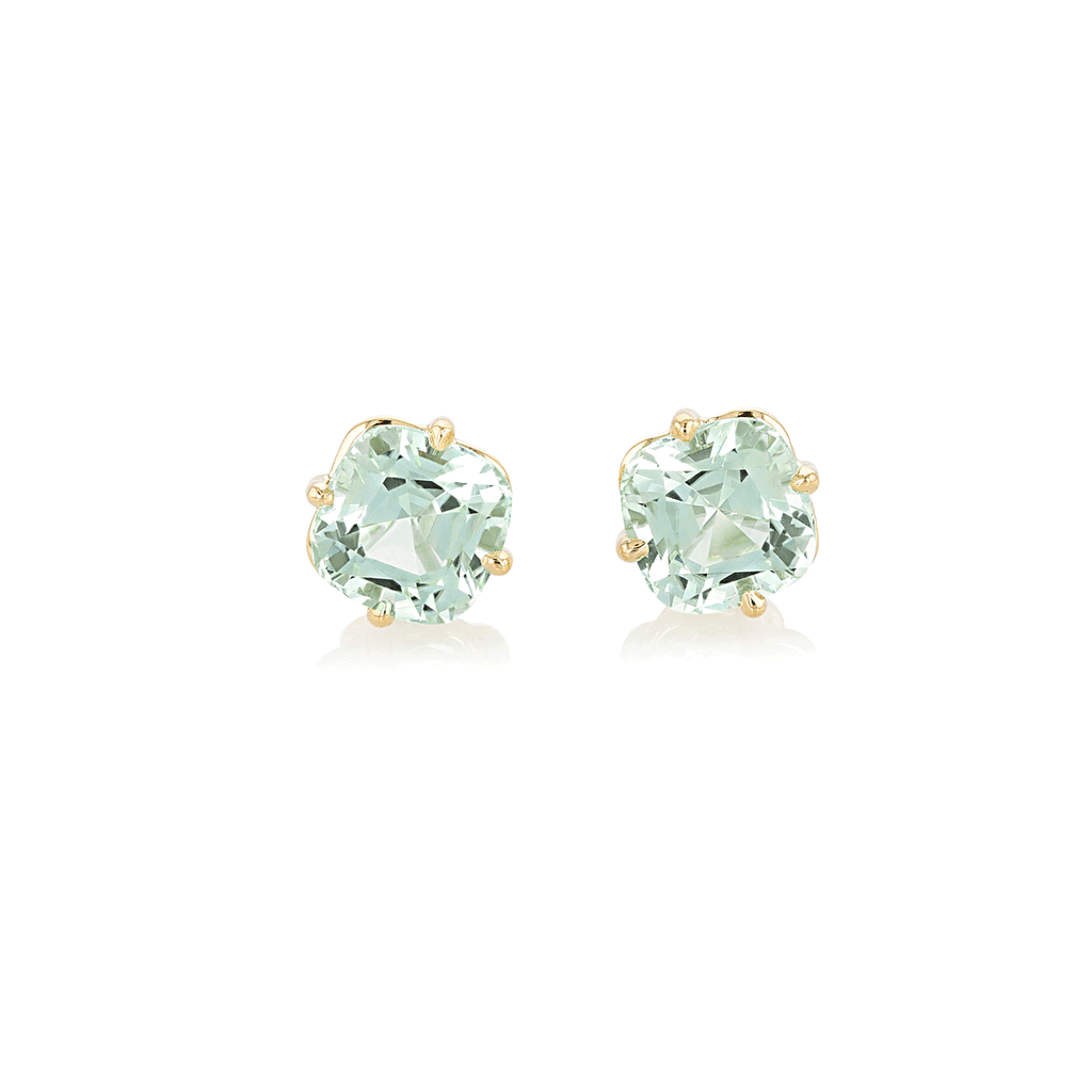 Hamilton Caroline Collection 18k Yellow Gold and Mint Tourmaline Stud Earrings