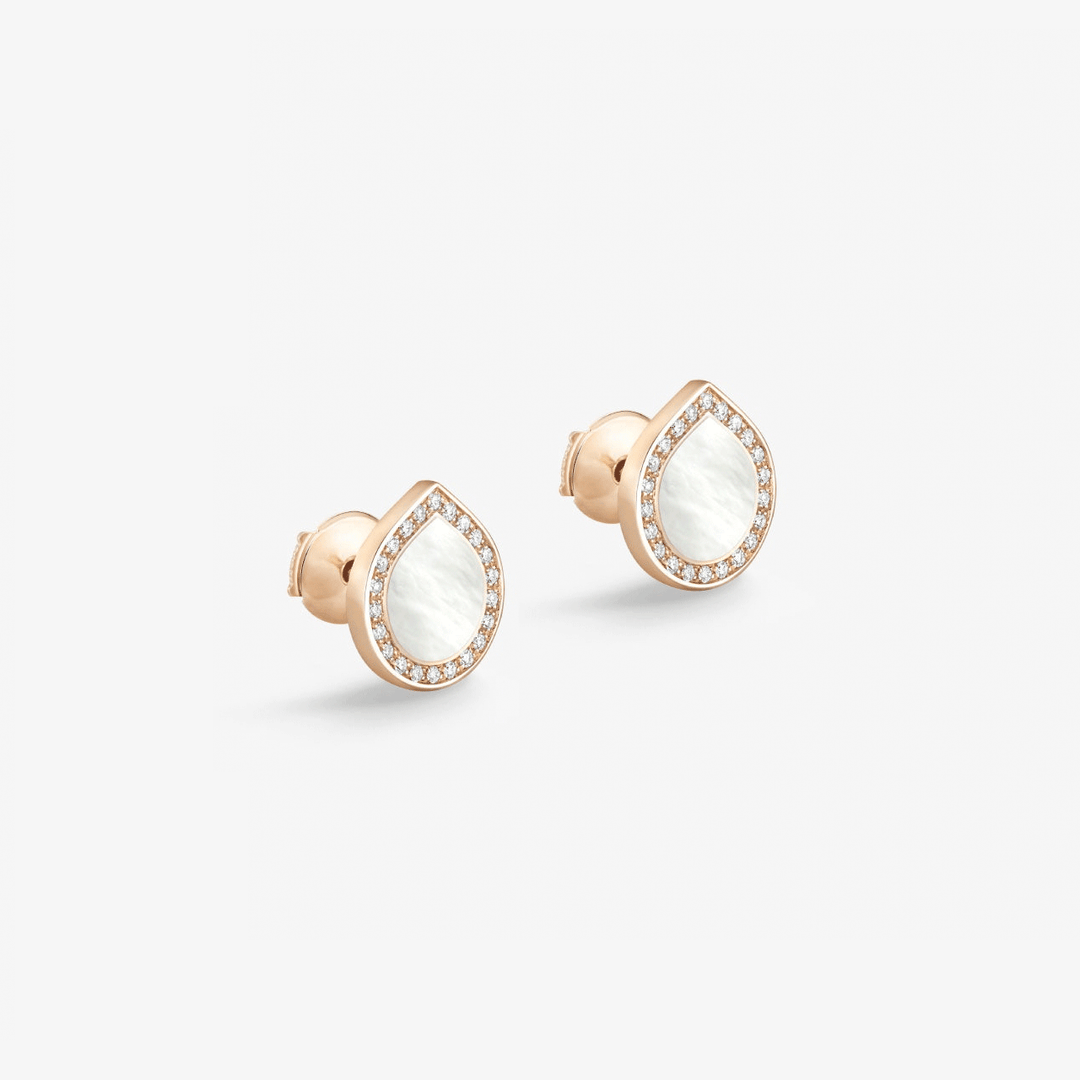 Repossi Antifer 18k Rose Gold and Mother of Pearl Earrings