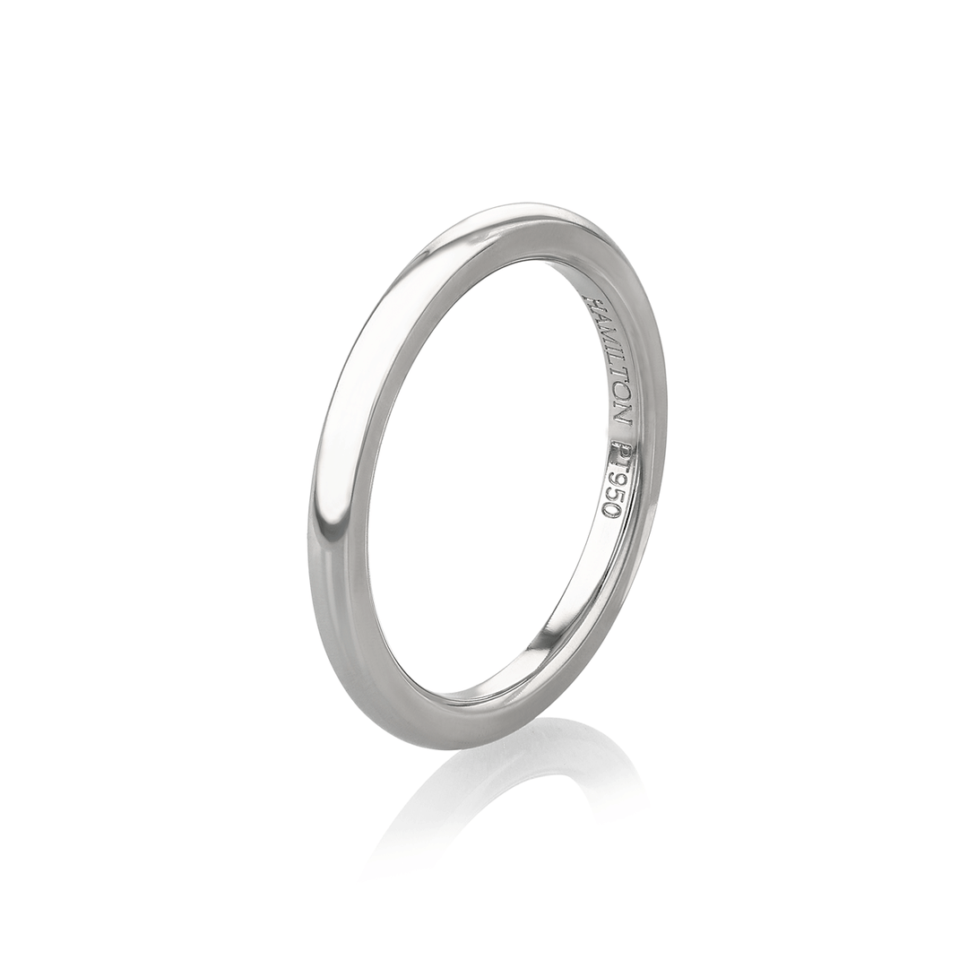 Hamilton Collection Platinum 2.5mm Comfort Fit Wedding Band